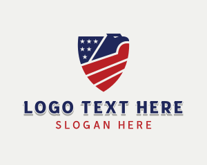 Bald Eagle - Eagle Star Shield logo design