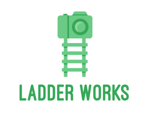 Ladder - Green Kids Ladder Photography logo design