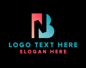 Letter Bn - Modern Generic Neon Business logo design