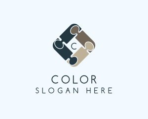 Colorful - Jigsaw Puzzle Toy logo design