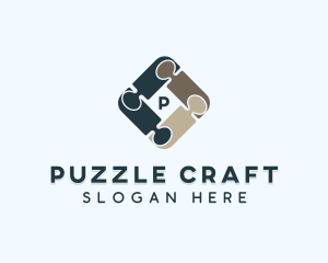 Jigsaw Puzzle Toy logo design