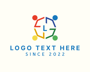 Association - Human Network Community Letter logo design