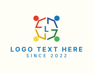 Health Center - Human Network Community Letter logo design