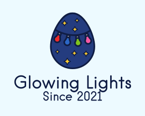 Christmas Light Egg logo design
