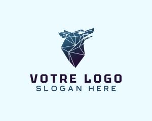 Luxe - Geometric Wolf Wildlife logo design