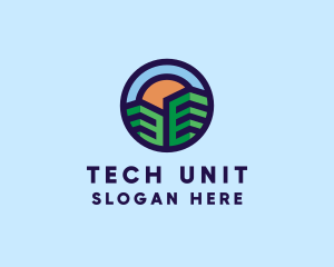 Unit - Sunrise Community Badge logo design