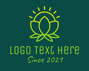 Herbal - Gradient Lotus Flower logo design
