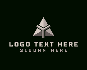 Futuristic - Industrial Technology Triangle logo design
