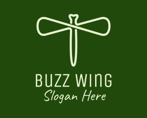 Nail Dragonfly Wings logo design