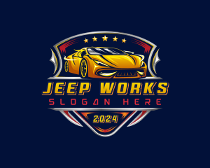 Car Racing Automotive logo design