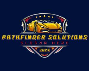 Car Racing Automotive logo design