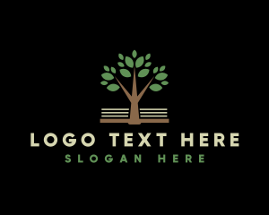 Book - Eco Tree Book Organization logo design