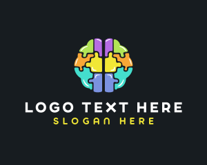 Brain - Brain Jigsaw Puzzle logo design