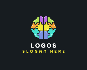 Puzzle - Brain Jigsaw Puzzle logo design