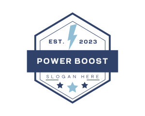 Power Electric Lightning logo design