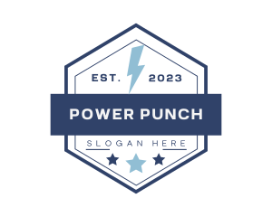 Power Electric Lightning logo design