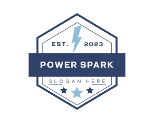 Power Electric Lightning logo design