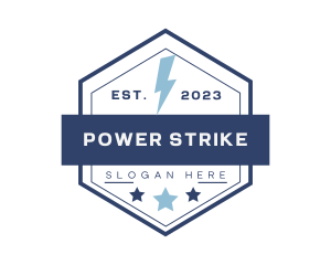 Power Electric Lightning logo design