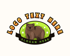 Possum - Animal Wombat Zoo logo design