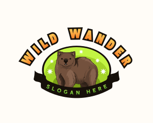 Animal Wombat Zoo logo design