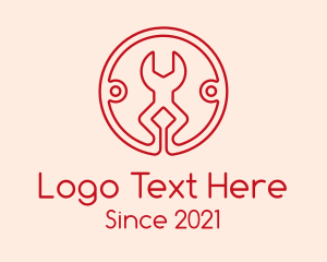 Tools - Red Repair Wrench logo design