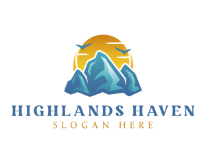 Highlands - Sun Mountain Summit logo design