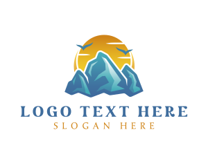 Mountain - Sun Mountain Summit logo design