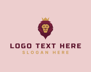 Geometrical - Royal Lion King logo design