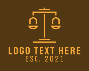 Justice System - Gold Scale Law Firm logo design