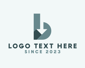 Gray - Logistics Service Arrow Letter B logo design