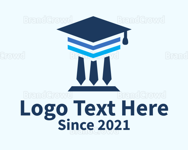 Graduation Cap Pillar Logo