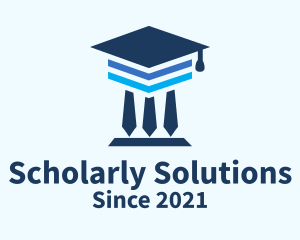 Scholar - Graduation Cap Pillar logo design