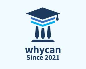 Graduate School - Graduation Cap Pillar logo design