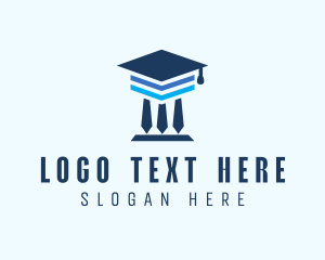 Graduation Cap Pillar  Logo