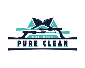 Pressure Washer Cleaning logo design