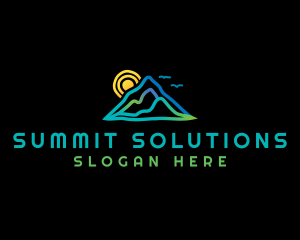 Outdoor Mountain Summit logo design