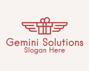 Flying Gift Monoline logo design