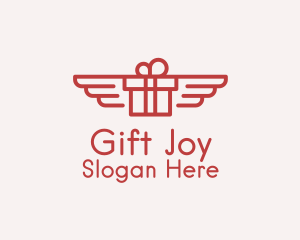 Flying Gift Monoline logo design