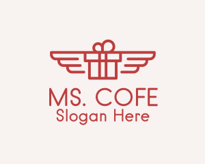 Flying Gift Monoline logo design