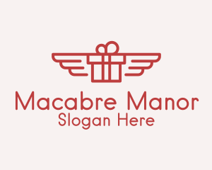 Flying Gift Monoline logo design