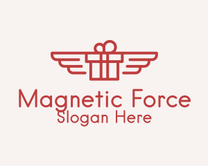 Flying Gift Monoline logo design