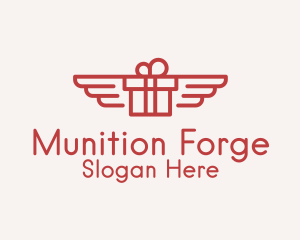 Flying Gift Monoline logo design