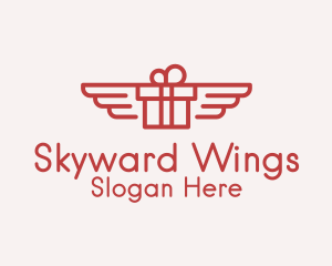 Flying - Flying Gift Monoline logo design