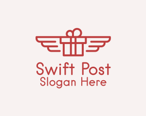 Post - Flying Gift Monoline logo design