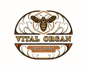 Organic Honey Bee logo design