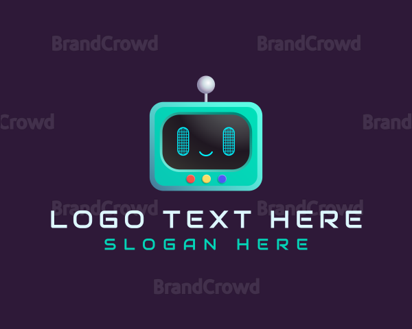 Cute Robot TV Screen App Logo