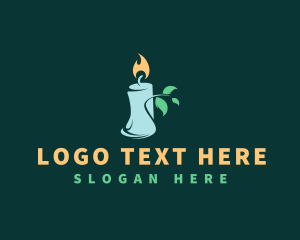 Flame - Ritual Candle Plant logo design