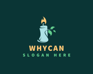 Flame - Ritual Candle Plant logo design