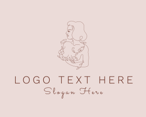 Beautician - Woman Floral Beauty logo design