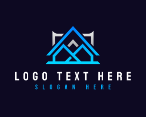 Real Estate Roof Property logo design